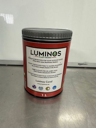 BURGUNDY Lasur al Agua basado en Biopolimeros. Protector Para Madera Exterior Borgoña 1L