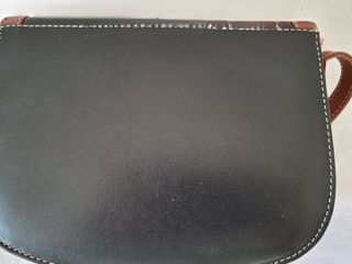 Bolso de Piel combinado Negro y Marrón