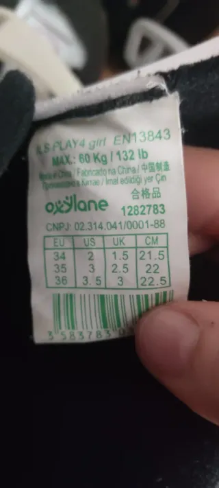 Patines Oxelo niña Talla 34-36 + Protecciones + Bo