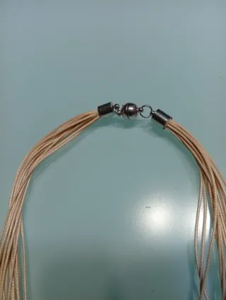 Collar Cuentas Turquesa Cierre Magnético