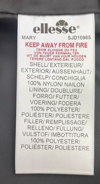 Plumífero Ellesse Chaqueta Acolchada Gris talla 34