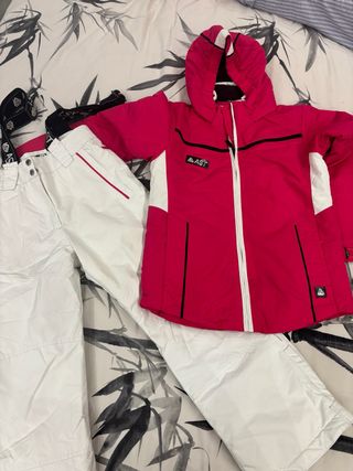 Completo sci AST bimba rosa e bianco taglia 9-10aa