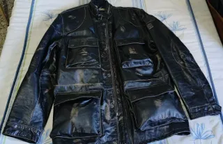 Chaqueta Cuero Vintage Liberto Talla L