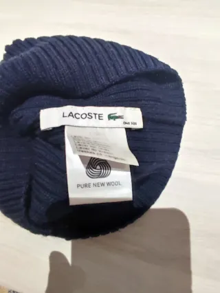 Gorro de lana Lacoste azul