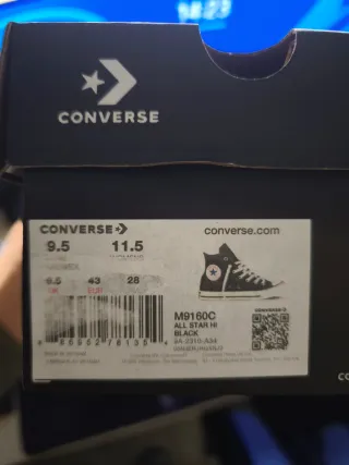 Zapatillas Converse Hombre Negras y Blancas