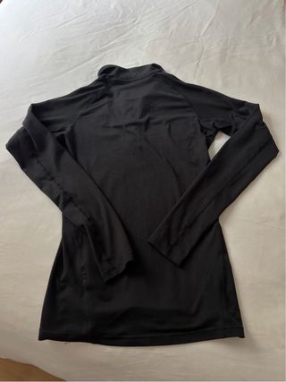 Camiseta Térmica Ternua Negra Media Cremallera