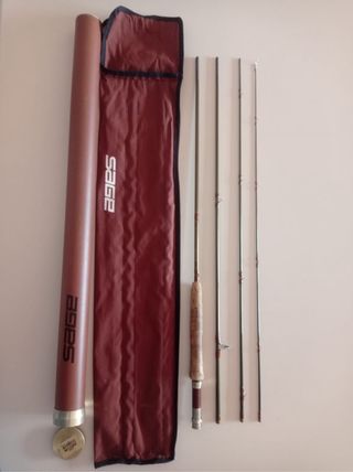 Caña de pescar Sage con funda