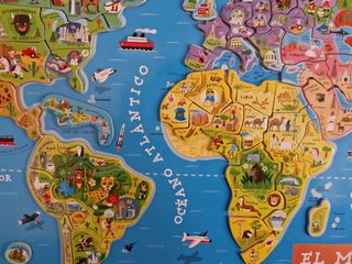 Puzzle Magnético Mapa Mundi Educativo Janod,Gratis