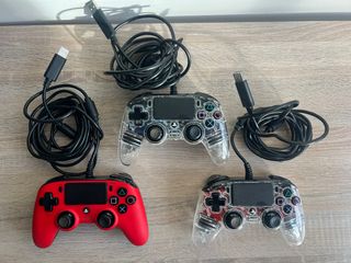3 Mandos Nacon USB PC/PS4 + Multipuerto USB C