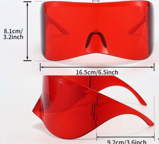 Gafas de sol rojas estilo disco