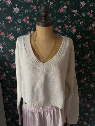 Jersey Hollister Beige Talla M oversize