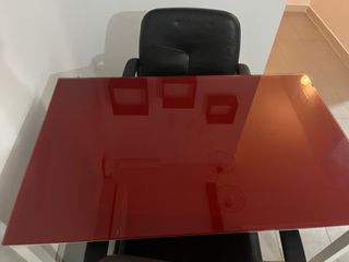 Mesa comedor cristal,sillas y muebles de comedor