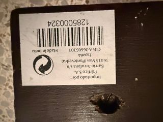 Perchero madera y cerámica vintage