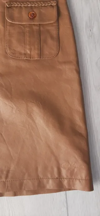 Falda de piel Pepe Jeans marrón