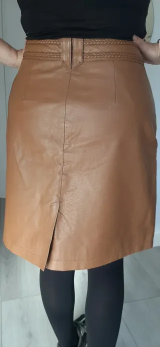 Falda de piel Pepe Jeans marrón