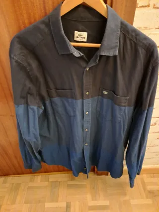Camisa Lacoste Talla XL Azul Marino y Azul