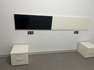 Cabecero matrimonio moderno y 2 mesitas