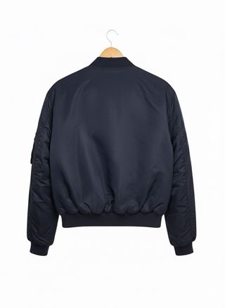 Cazadora Bomber Negra Cropped Zara talla XS