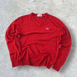 Jersey Lacoste Rojo Talla S Cuello V