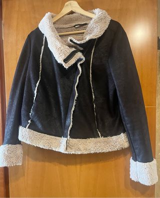 Chaqueta aviador forrada negra  Talla 44