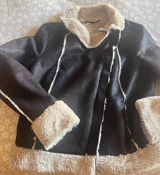 Chaqueta aviador forrada negra  Talla 44