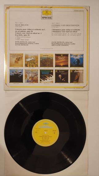 Vinilo Beethoven Bruch Romances Oistrakh