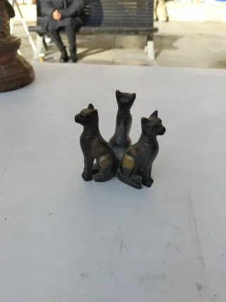 Figure di Gatti in Bronzo Egiziano 7cm