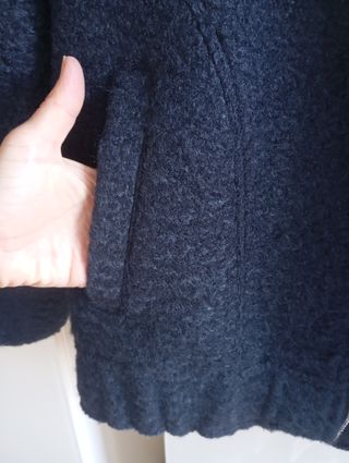 Chaqueta Bomber Zara Oversize Azul Marino Talla S