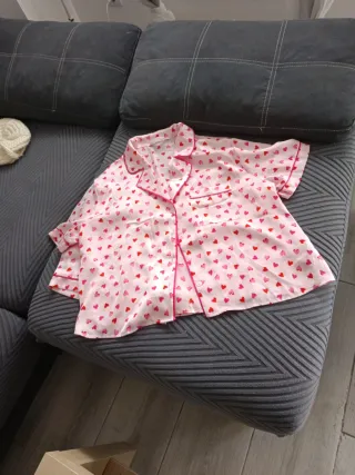 Pijama Verano Mujer Corazones Rosa y Rojo