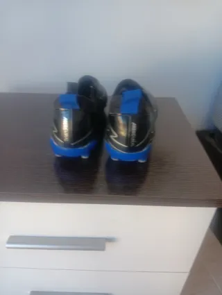Botas de fútbol Nike Mercurial Negras y Azules