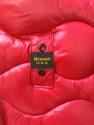 Blauer Giubbotto Rosso Cappuccio