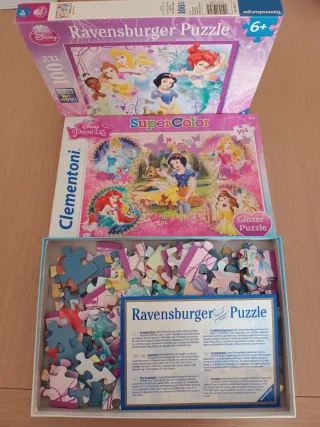 Lote 2 puzzles Disney Princesas 100 y 104 piezas