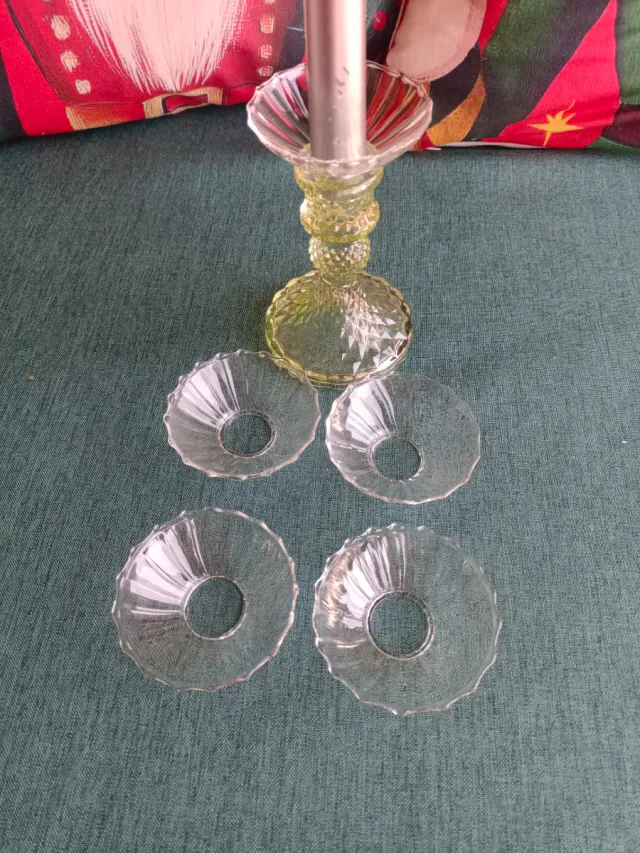 Set 4 Bobeches Cristal