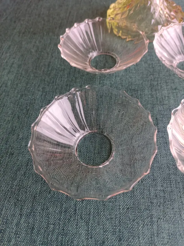 Set 4 Bobeches Cristal