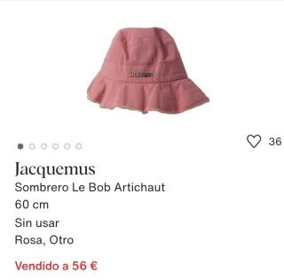 Sombrero Jacquemus Le Bob Artichaut Rosa
