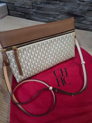 Bolsa Carolina Herrera CH Beige y Marrón