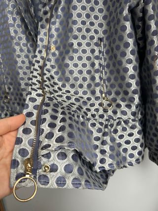 Cazadora lunares gris y malva