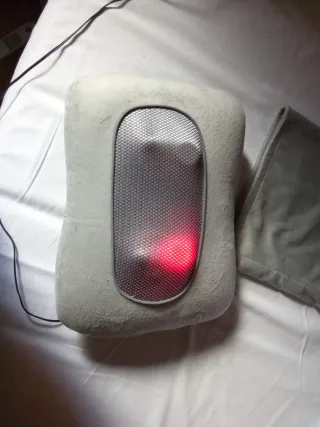 Almohada Masaje Gris con Calor Rojo