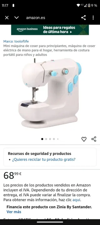 Mini Máquina de Coser Portátil