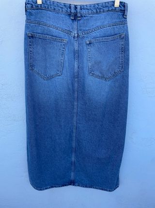 Falda midi vaquera Mango