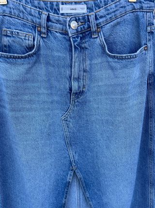 Falda midi vaquera Mango