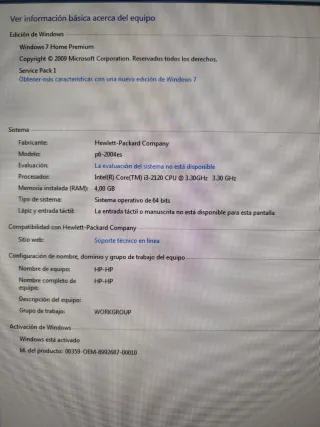 Computer desktop HP Nero