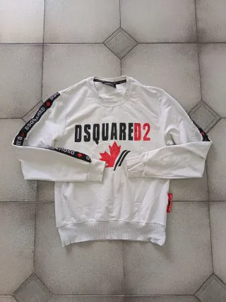 Felpa Dsquared2 bianca con logo