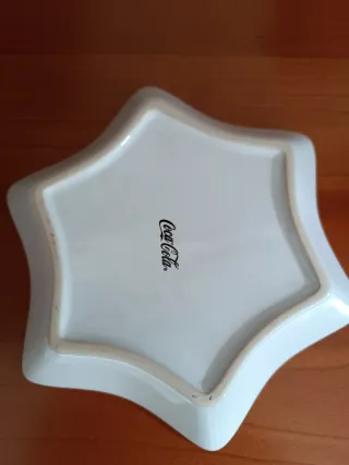 Plato estrella rojo cerámica Ideal para fiestas