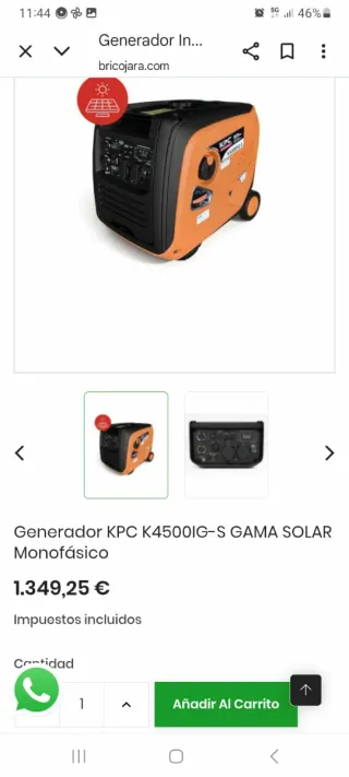Generador KPC K4500IG-S GAMA SOLAR