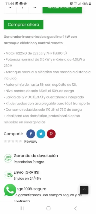 Generador KPC K4500IG-S GAMA SOLAR