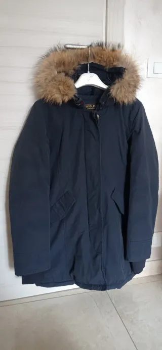 Giubbotto Woolrich blu con cappuccio