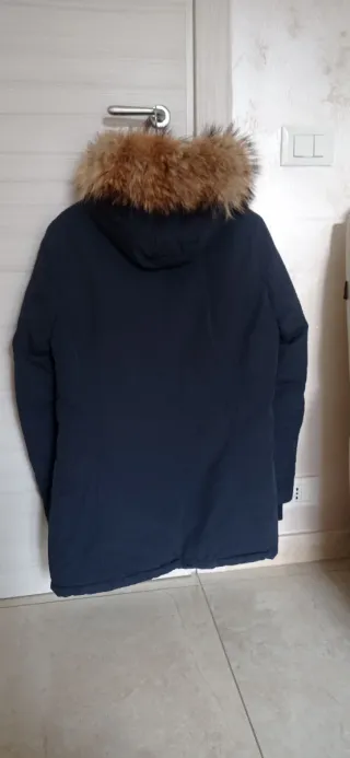 Giubbotto Woolrich blu con cappuccio