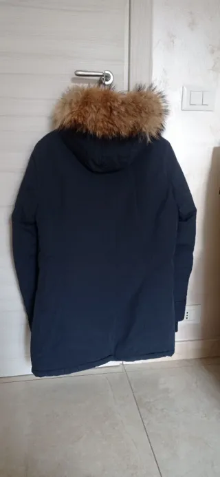 Giubbotto Woolrich blu con cappuccio