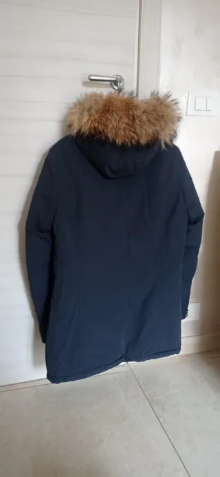 Giubbotto Woolrich blu con cappuccio